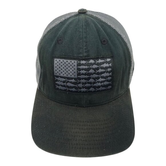Columbia PFG Mesh Flexfit L/XL Cap Performance Fishing Gear Flag Patch Hat - Picture 1 of 15